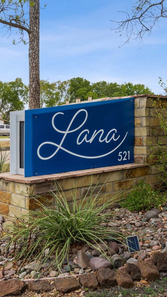 Lana Apartments Denton TX Monument Sign